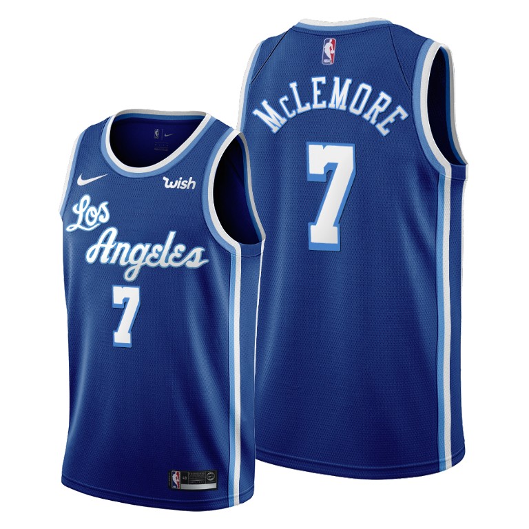 Men's Los Angeles Lakers Ben McLemore #7 NBA 2021 Classic Edition Blue Basketball Jersey FTB4683QN